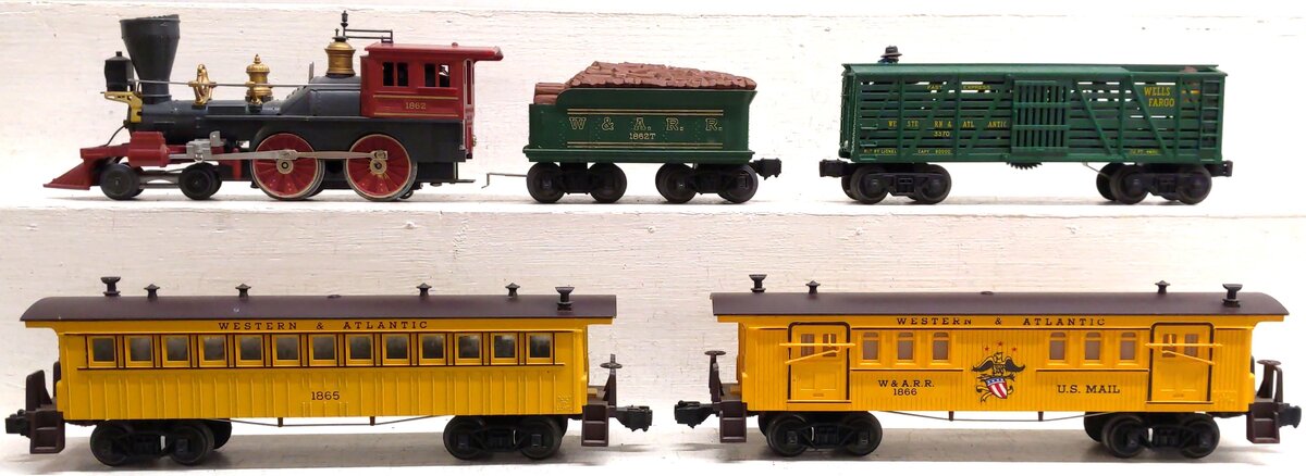 Lionel 1644 Vintage O 1862 Frontier Special Passenger Set w/1862T,3370,1866,1865 VG