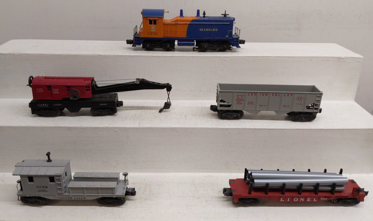 Lionel 1523 Vintage O-Gauge 6250 Work Train Set w/6511, 6456, 6460, 6419 EX