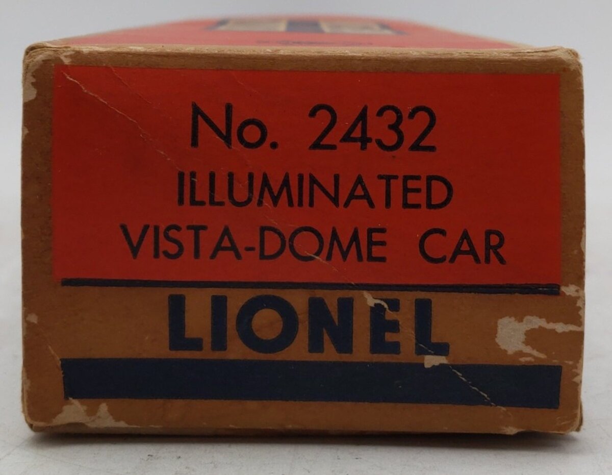 Lionel 2432 Vintage O Lionel Lines Clifton Illuminated Vista Dome Car VG/Box