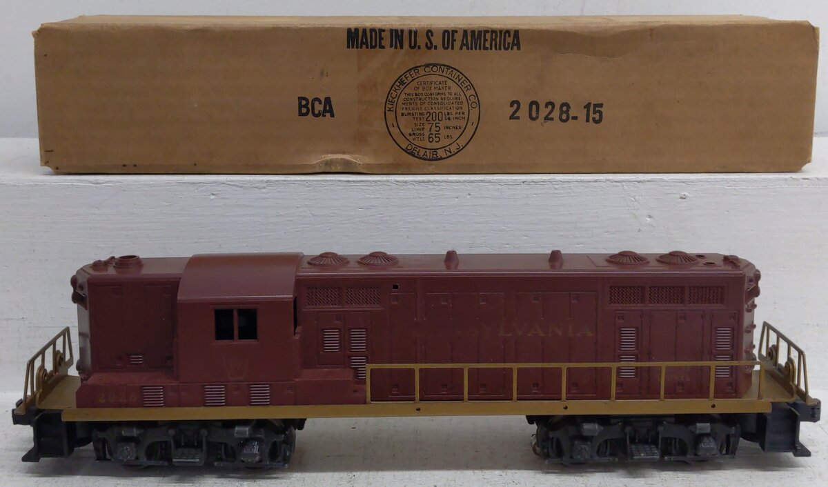 Lionel 2028 Vintage O Pennsylvania GP-7 Diesel Locomotive VG/Box