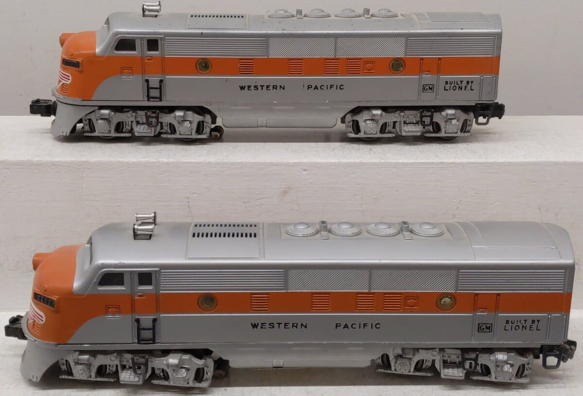 Lionel 2355 Vintage O Western Pacific F-3 AA Diesel Locomotives VG