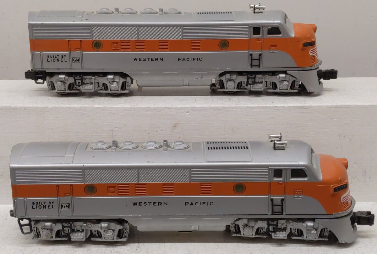 Lionel 2355 Vintage O Western Pacific F-3 AA Diesel Locomotives VG