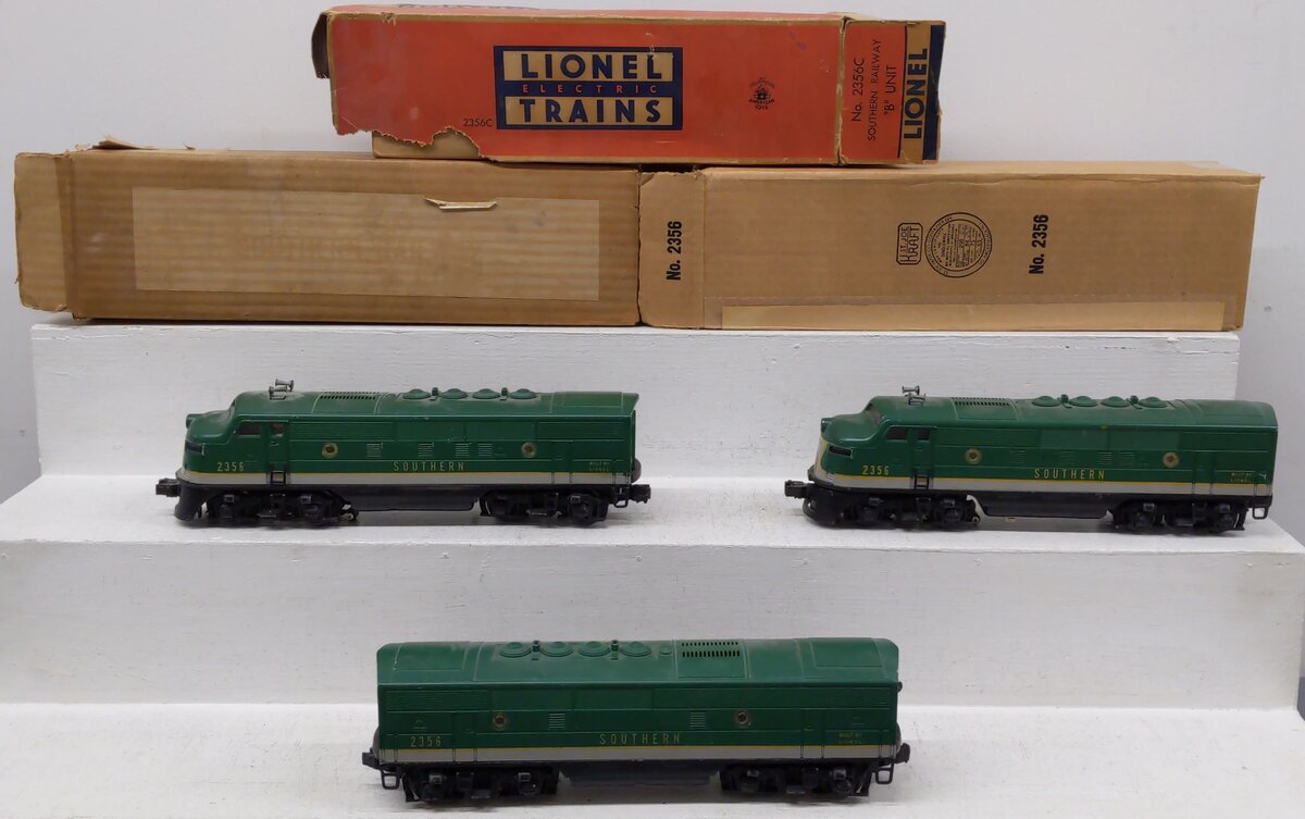 Lionel 2356 Vintage O Southern F-3 ABA Diesel Locomotives VG/Box