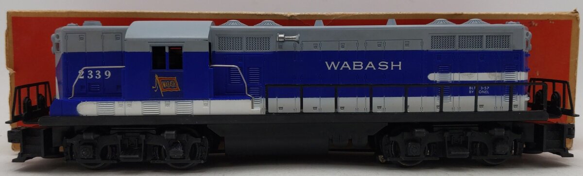 Lionel 2339 Vintage O Wabash GP-7 Powered Diesel Locomotive #2339 VG/Box