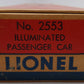 Lionel 2553 Vintage O Canadian Pacific Blair Manor Aluminum Pullman Car VG/Box