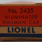 Lionel 2435 Vintage O Lionel Lines Illuminated Elizabeth Passenger Car VG/Box