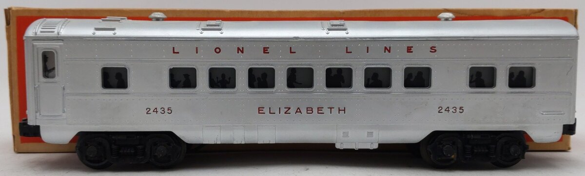 Lionel 2435 Vintage O Lionel Lines Illuminated Elizabeth Passenger Car VG/Box
