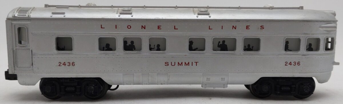Lionel 2436 Vintage O Lionel Lines Illuminated Summit Observation Car VG/Box