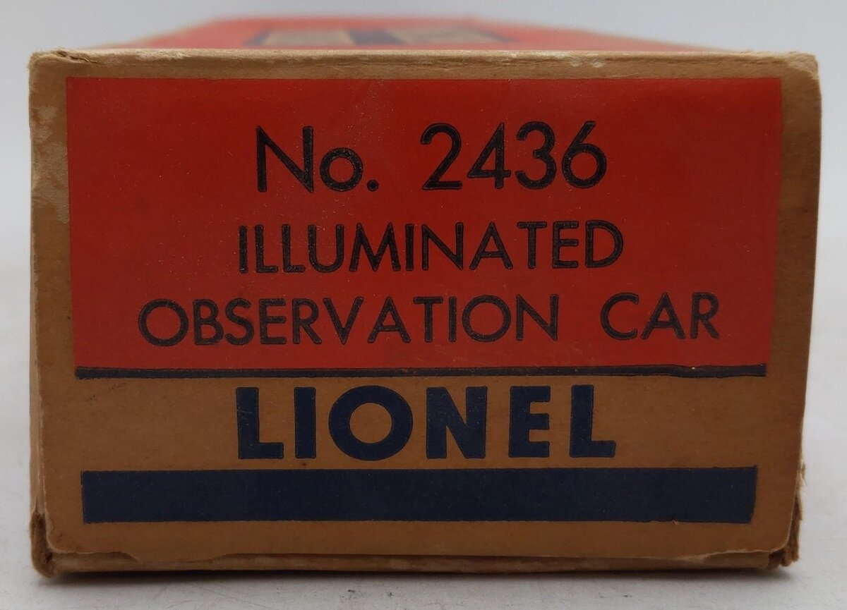 Lionel 2436 Vintage O Lionel Lines Illuminated Summit Observation Car VG/Box