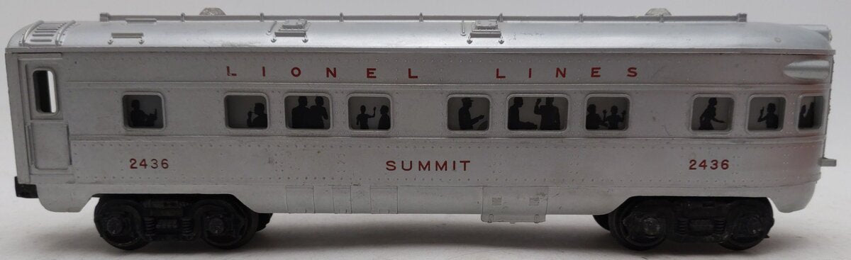 Lionel 2436 Vintage O Lionel Lines Illuminated Summit Observation Car VG/Box