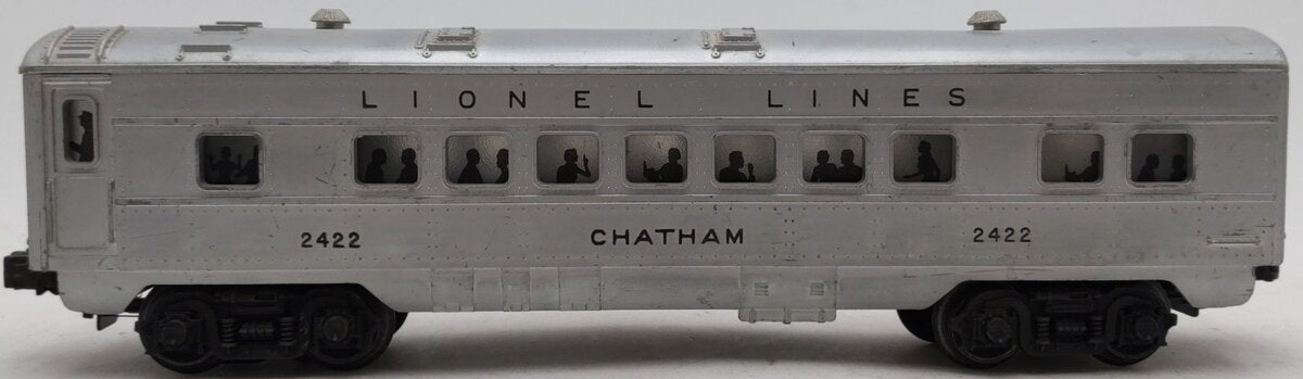 Lionel 2422 Vintage O Lionel Lines Chatham Lighted Pullman Car with Silver Roof VG