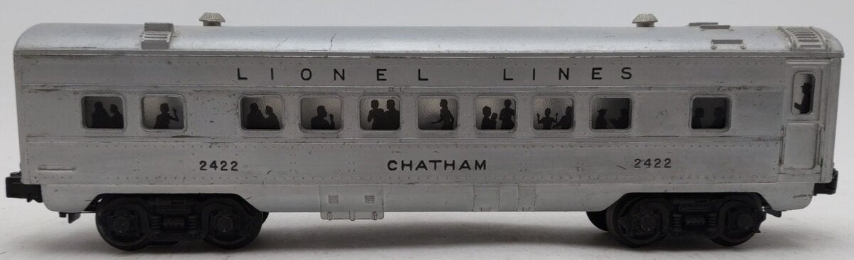 Lionel 2422 Vintage O Lionel Lines Chatham Lighted Pullman Car with Silver Roof VG