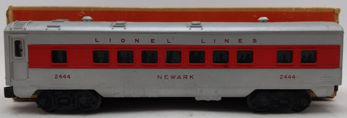 Lionel 2444 Vintage O Lionel Lines Newark Red Stripe Illuminated Pullman Car VG/Box