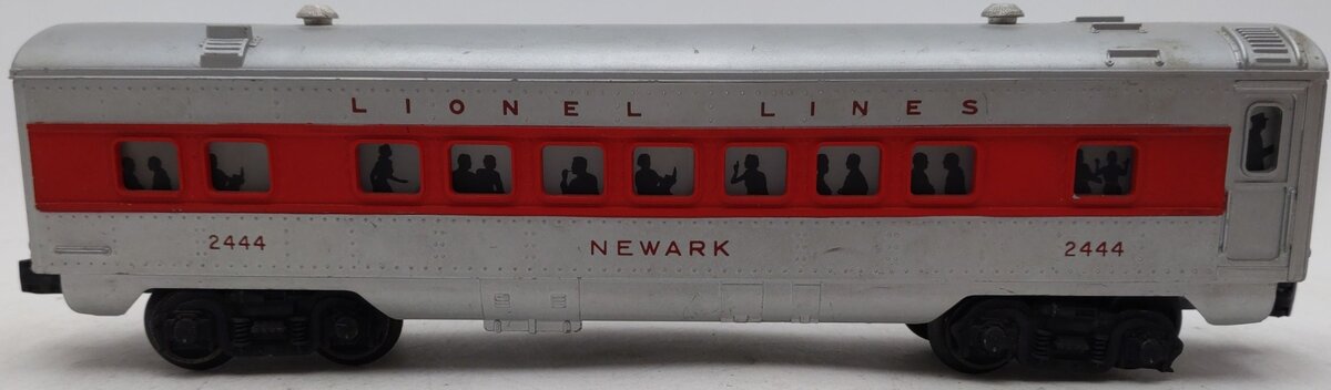 Lionel 2444 Vintage O Lionel Lines Newark Red Stripe Illuminated Pullman Car VG/Box