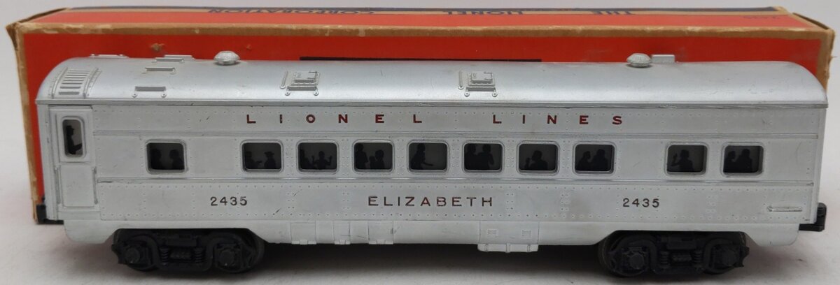 Lionel 2435 Vintage O Lionel Lines Illuminated Elizabeth Passenger Car VG/Box