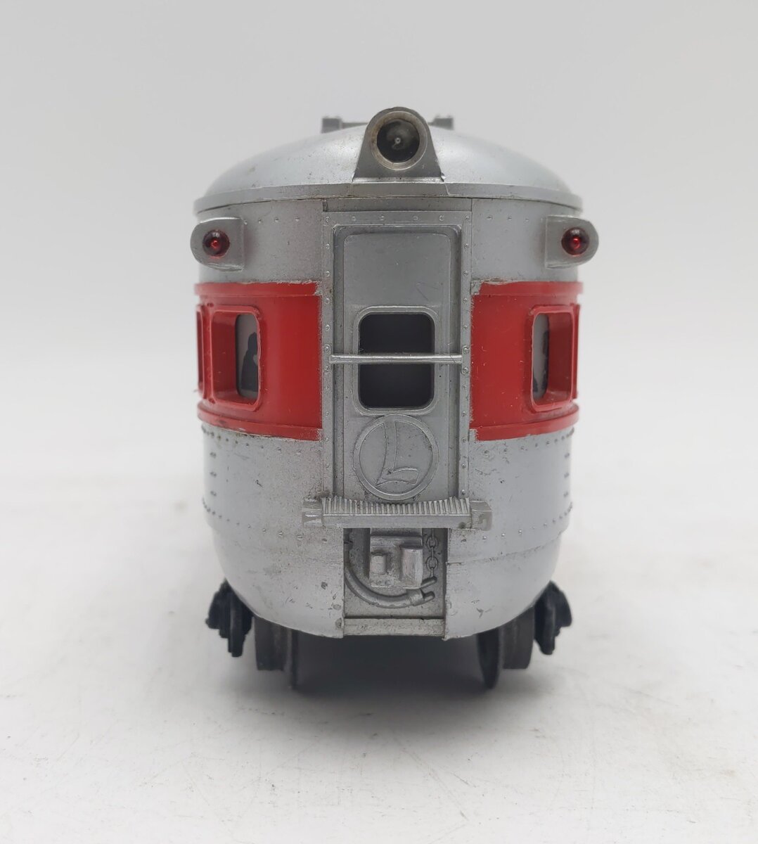 Lionel 2446 Vintage O Lionel Lines Summit Solid Red Stripe Observation Car EX/Box