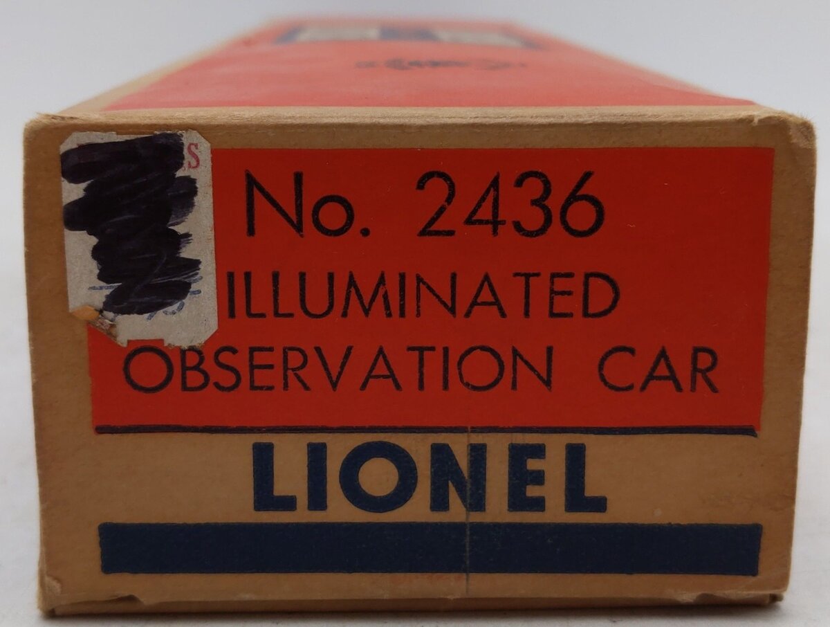 Lionel 2436 Vintage O Lionel Lines Illuminated Summit Observation Car VG/Box