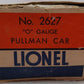 Lionel 2627 Vintage O Lionel Lines Madison Heavyweight "Madison" Passenger Car VG/Box