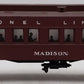 Lionel 2627 Vintage O Lionel Lines Madison Heavyweight "Madison" Passenger Car VG/Box
