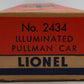 Lionel 2434 Vintage O Lionel Lines Illuminated Newark Passenger Car VG/Box