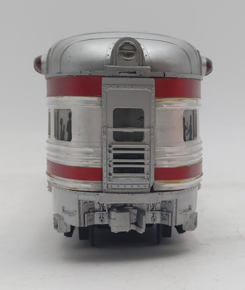 Lionel 2561 Vintage O Santa Fe Vista Valley Red Stripe Aluminum Observation Car EX/Box
