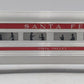 Lionel 2561 Vintage O Santa Fe Vista Valley Red Stripe Aluminum Observation Car EX/Box
