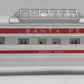 Lionel 2562 Vintage O Santa Fe Regal Pass Red Stripe Aluminum Vista Dome Car EX/Box