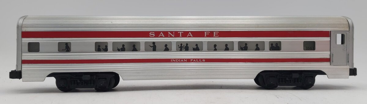 Lionel 2563 Vintage O Santa Fe "Indian Falls" Red Stripe Aluminum Pullman Car EX/Box