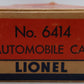 Lionel 6414 Vintage O Gauge Postwar Evans Autoloader with 4 Automobiles VG/Box
