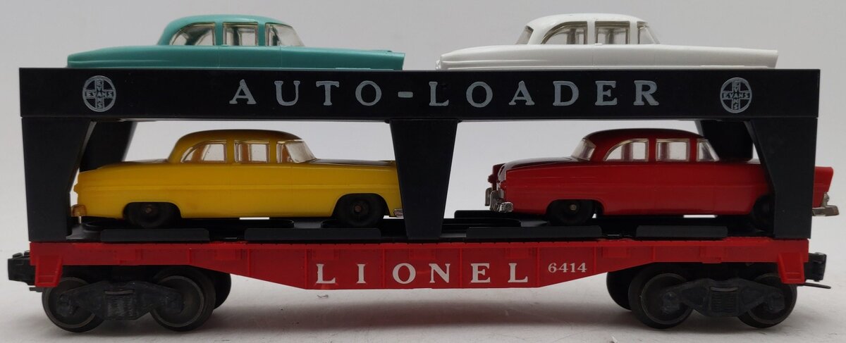 Lionel 6414 Vintage O Gauge Postwar Evans Autoloader with 4 Automobiles VG/Box