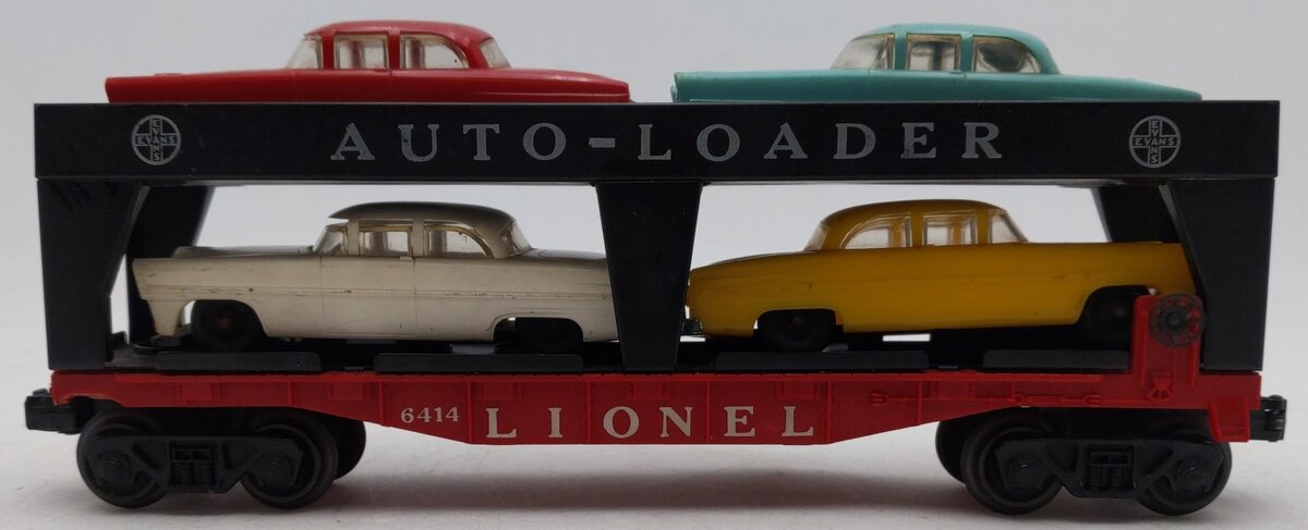 Lionel 6414 Vintage O Gauge Postwar Evans Autoloader with 4 Automobiles VG/Box