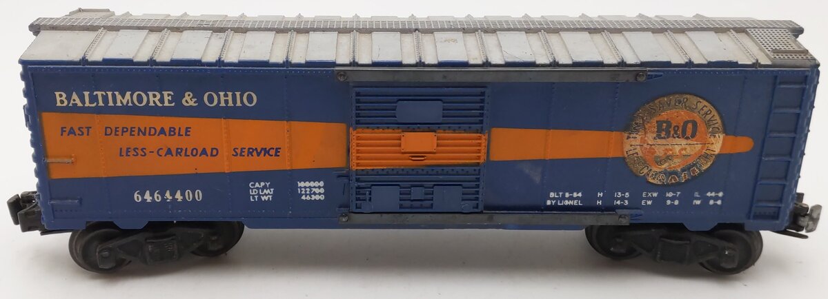 Lionel 6464-400 Vintage O Baltimore & Ohio Boxcar - 5-54 Built Date/Box