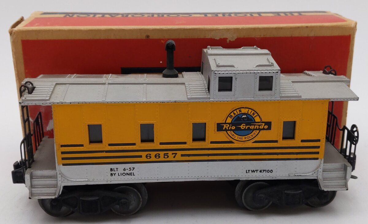 Lionel 6657 Vintage O Rio Grande Caboose VG/Box