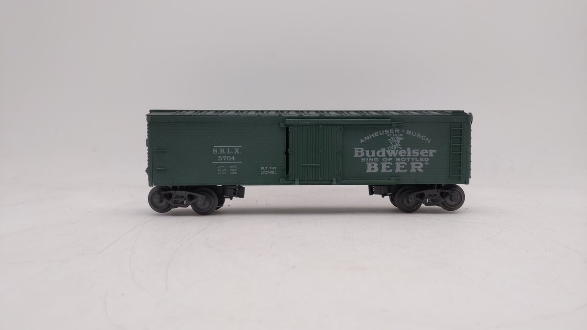 Lionel 6-5704 O Gauge Budweiser Woodside Reefer EX/Box