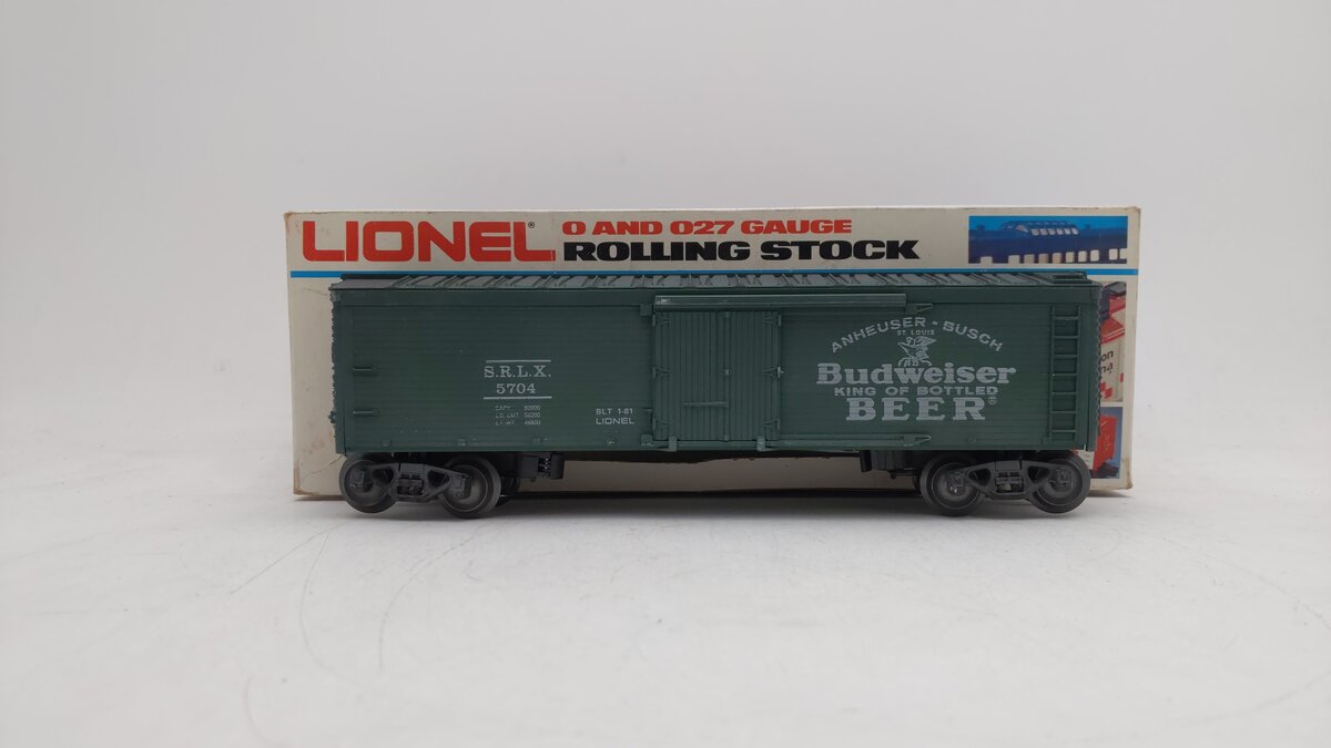 Lionel 6-5704 O Gauge Budweiser Woodside Reefer EX/Box