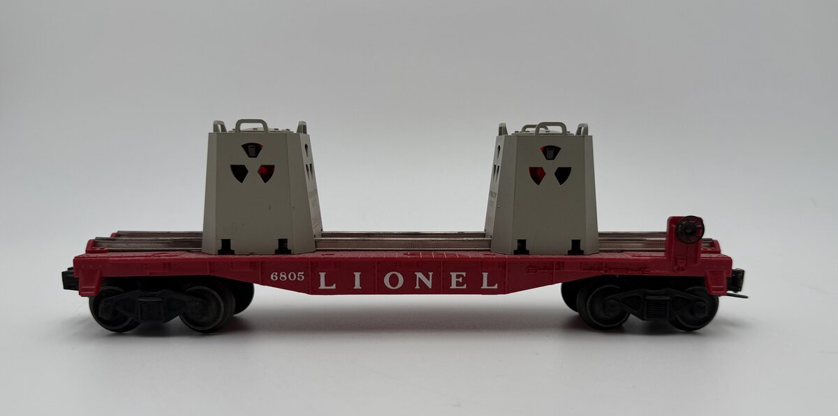 Lionel 6805 Vintage O Radioactive Atomic Disposal Flatcar VG