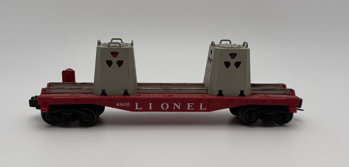 Lionel 6805 Vintage O Radioactive Atomic Disposal Flatcar VG