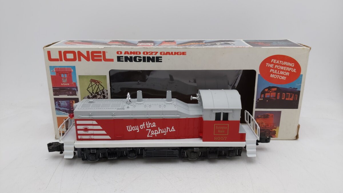 Lionel 6-8057 O Gauge Burlington SW1 Switcher #8057 EX/Box