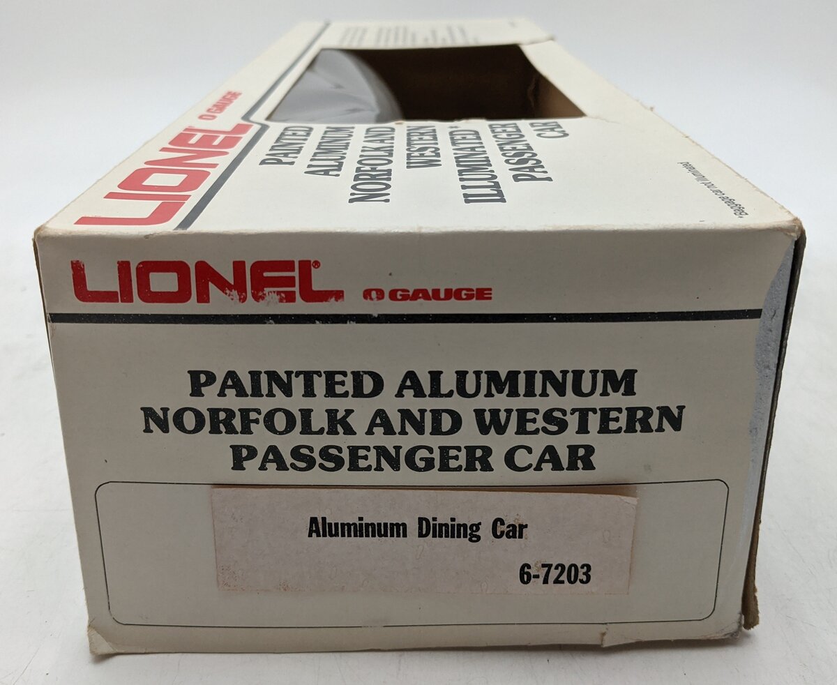 Lionel 6-7203 O Gauge Norfolk & Western Powhatan Arrow Aluminum Dining Car #491 LN/Box