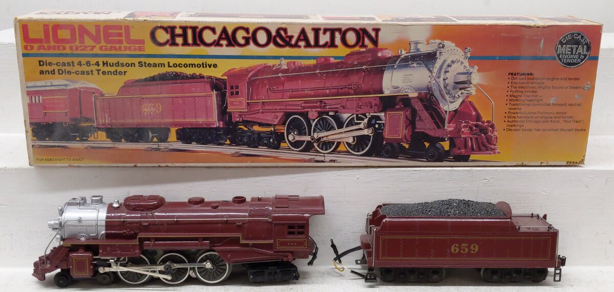 Lionel 6-8101 O Gauge Chicago & Alton 4-6-4 Steam Locomotive & Tender #659 VG/Box