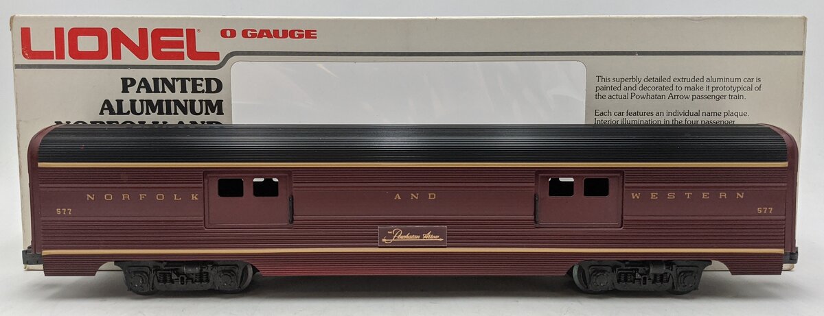 Lionel 6-9562 O Gauge Norfolk & Western Aluminum Baggage Car #577 LN/Box