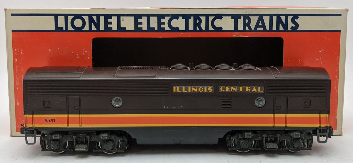 Lionel 6-8581 O Gauge Illinois Central F3 Dummy B Unit Diesel Locomotive EX/Box