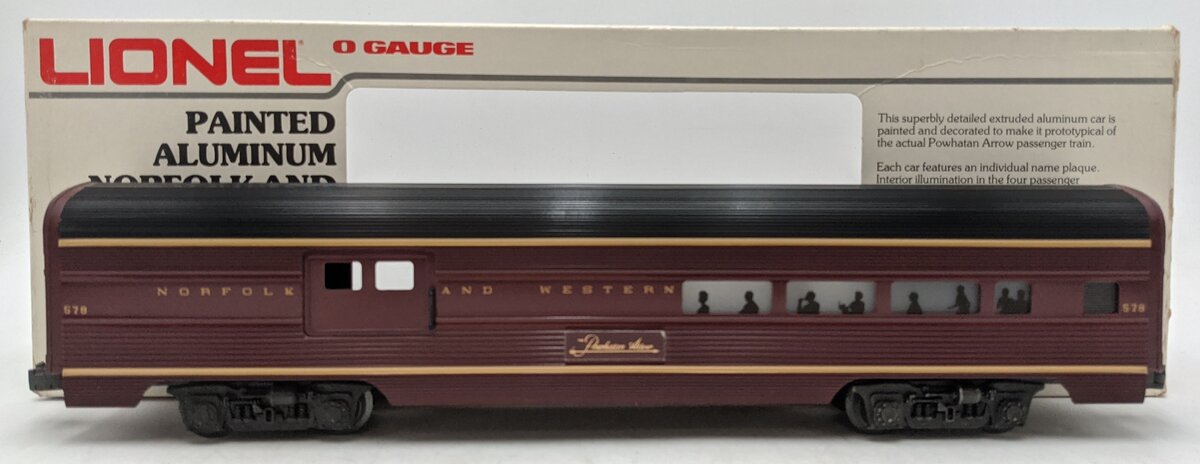 Lionel 6-9563 O Gauge Norfolk & Western Aluminum Combo Car #578 LN/Box