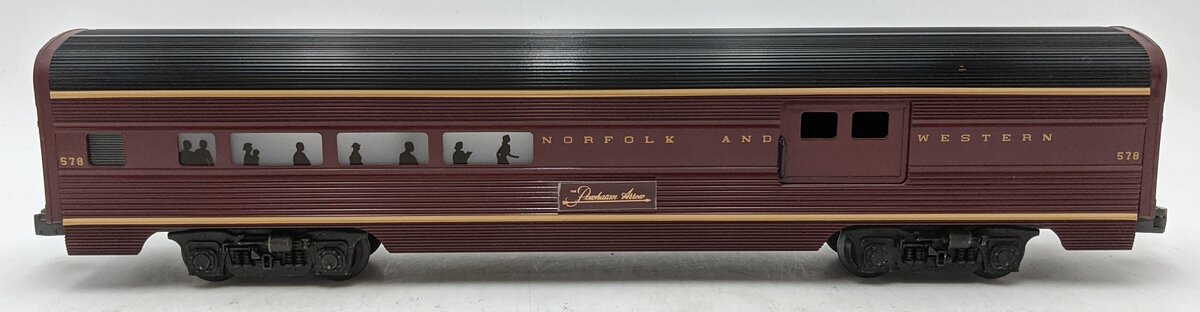Lionel 6-9563 O Gauge Norfolk & Western Aluminum Combo Car #578 LN/Box