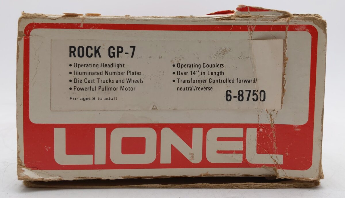Lionel 6-8750 O Gauge Rock Island GP7 Powered Diesel Locomotive VG/Box