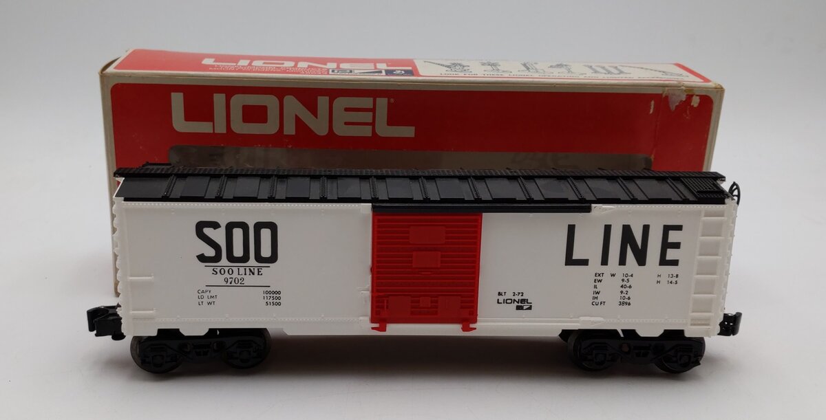 Lionel 6-9702 O Gauge SOO Line Box Car LN/Box