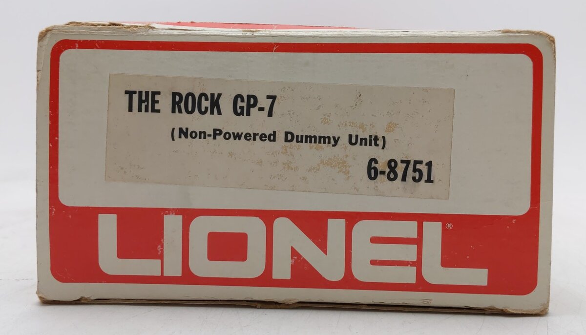 Lionel 6-8751 O Gauge The Rock GP-7 Dummy Diesel Locomotive #8751 VG/Box