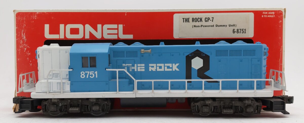 Lionel 6-8751 O Gauge The Rock GP-7 Dummy Diesel Locomotive #8751 VG/Box