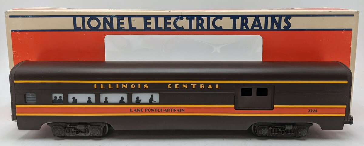 Lionel 6-7221 O Gauge Illinois Central Lake Ponchartrain Combine Passenger Car LN/Box