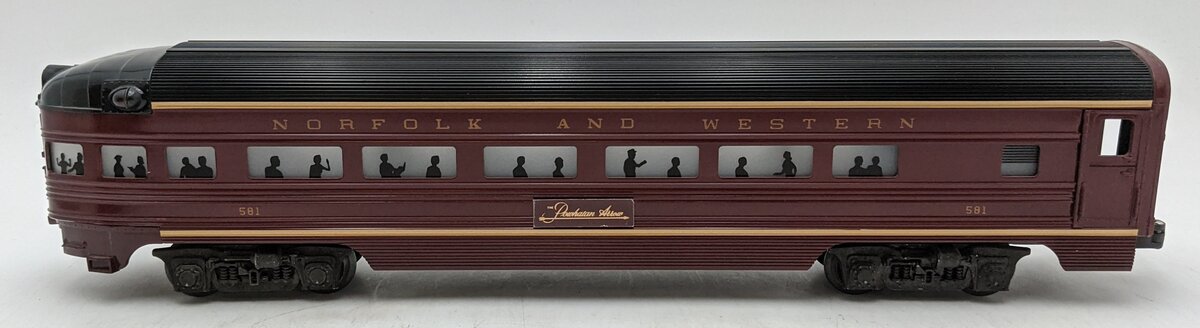 Lionel 6-9566 O Gauge Norfolk & Western Aluminum Observation Car #581 LN/Box
